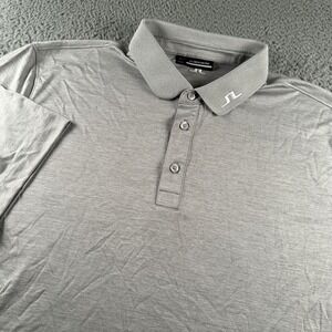 J.Lindeberg Polo Shirt Mens XXL Tour Tech Relaxed Fit Short Sleeve Golf Gray